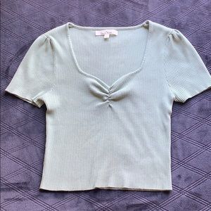 Mint green crop top
